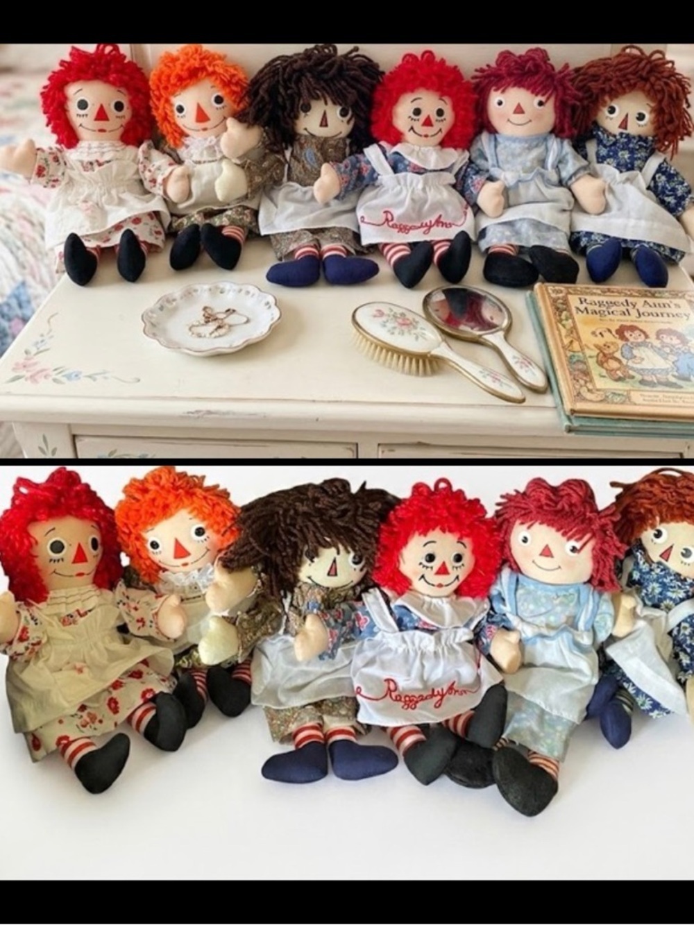 Vintage Dakin Raggedy Ann 6 Embroidered Yarn Hair 10”H Iconic Doll Collection